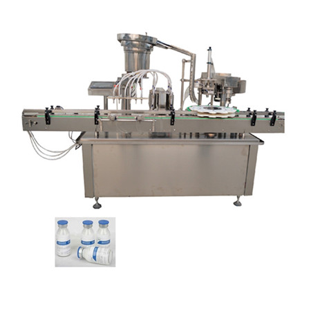 Linija strojeva za brzo punjenje i zatvaranje farmaceutskih tekućina za punjenje boca s sirupom s tekućinom